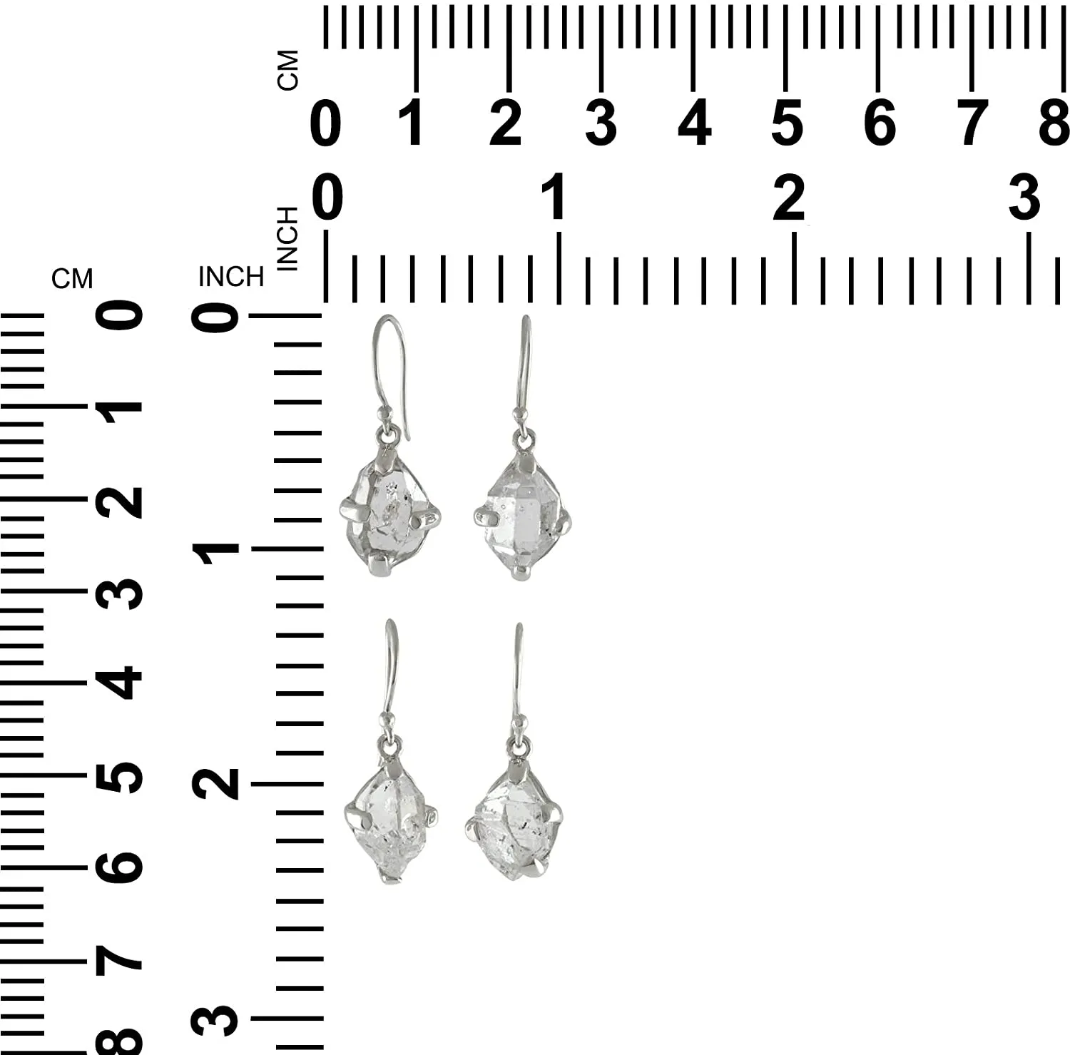 Starborn Herkimer Diamond Earrings in Sterling Silver