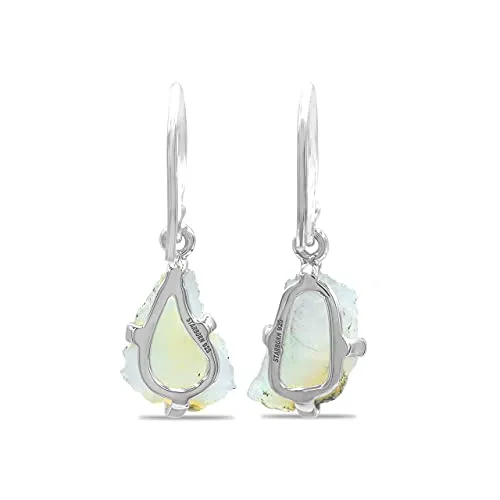 Starborn Natural Ethiopian Opal Earrings in Sterling Silver