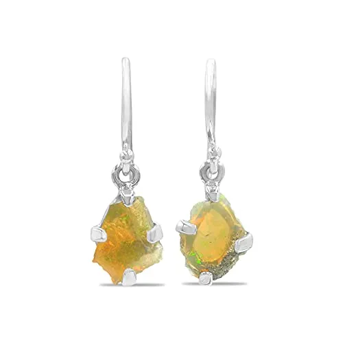 Starborn Natural Ethiopian Opal Earrings in Sterling Silver