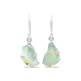 Starborn Natural Ethiopian Opal Earrings in Sterling Silver