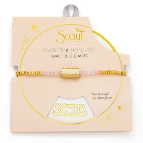 Stella Bracelet - Love/Rose Quartz/Gold