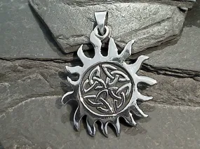 Sterling Silver Celtic Sun Pendant