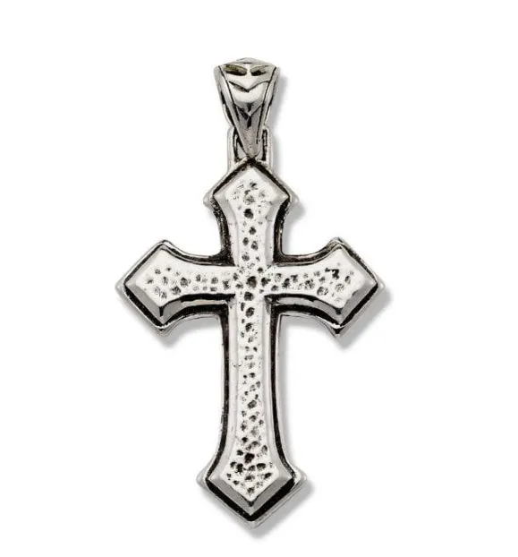 Sterling Silver Hammered Silver Cross "Berang Pendant"