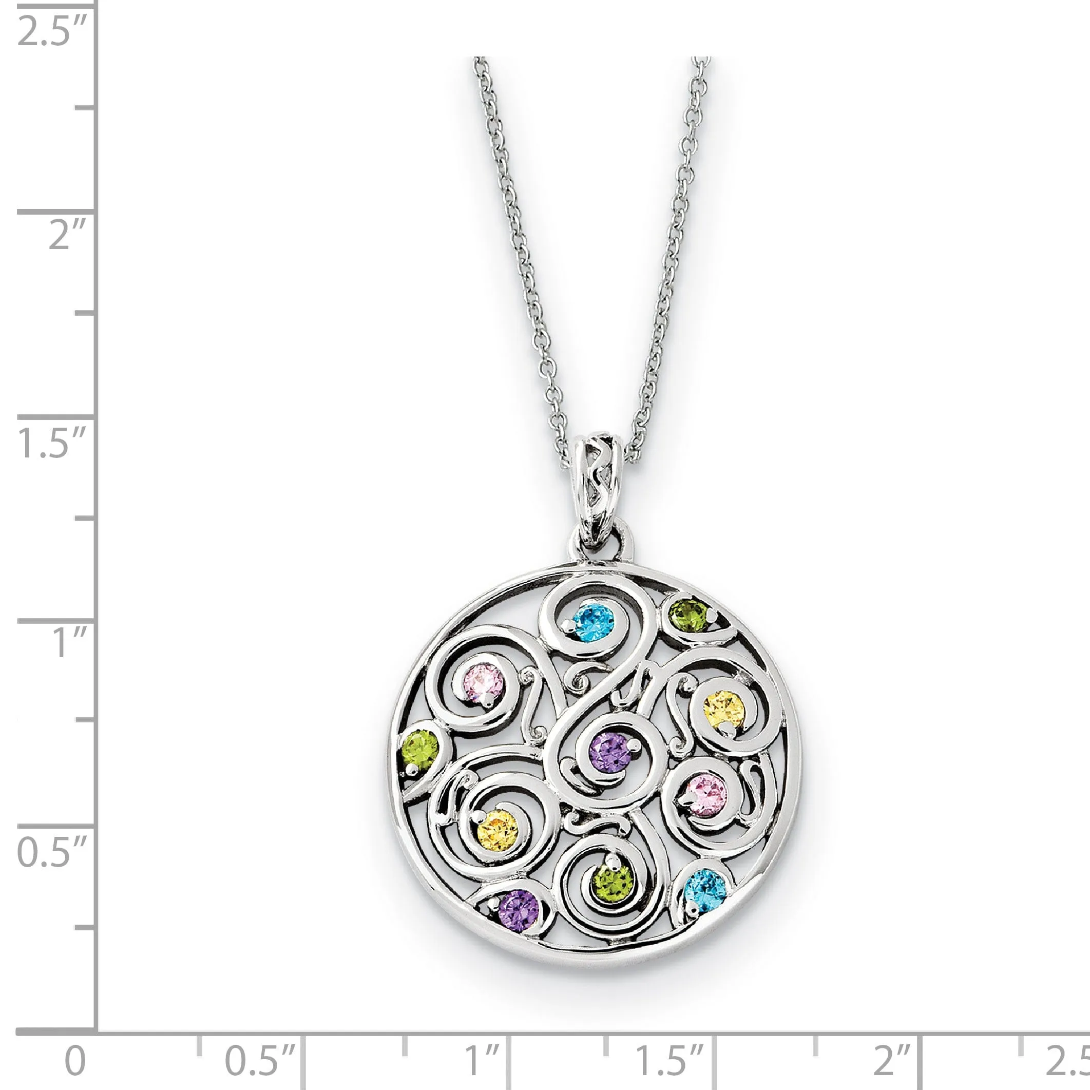 Sterling Silver Kaleidoscope Of Wishes Necklace