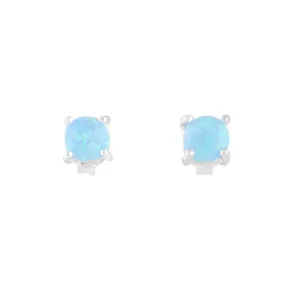 Sterling Silver Opalised Stud