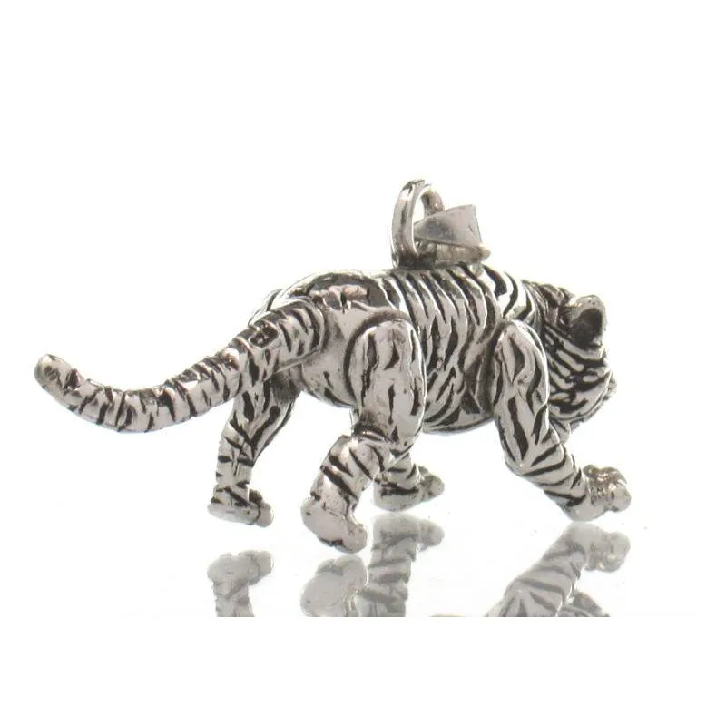 Sterling Silver Semi-Articulated Tiger Pendant