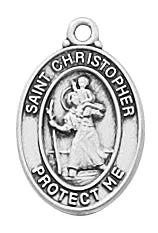 Sterling St Christopher Baby Pendant Boxed - L739B