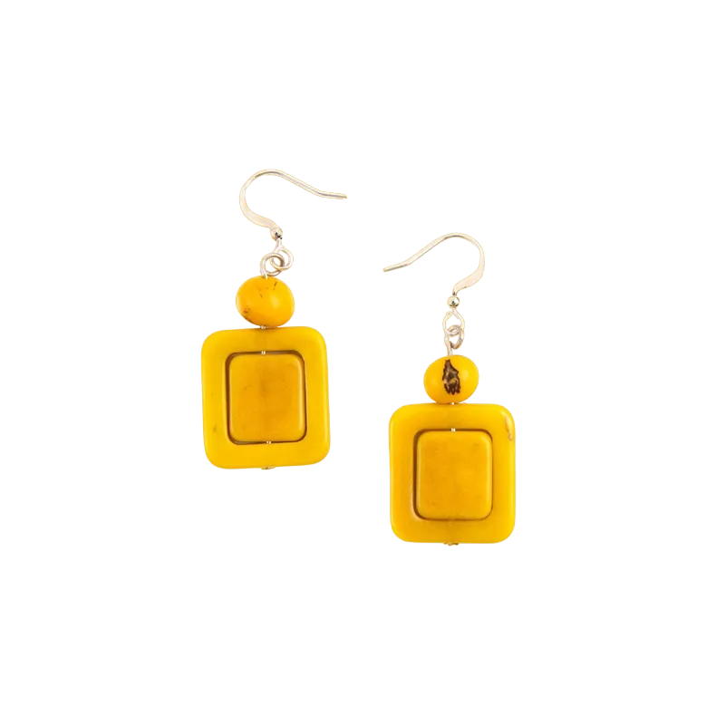 Tagua Women's Yellow Paulette Earrings