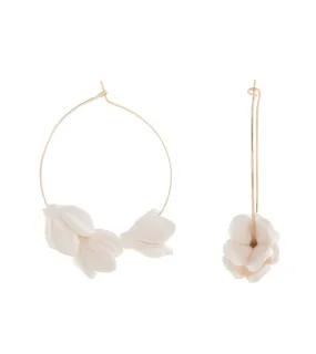 Teardrop White Pikake Earrings