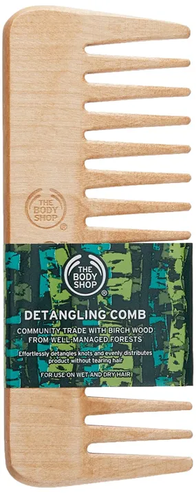 The Body Shop Hair Detaging Comb Wood