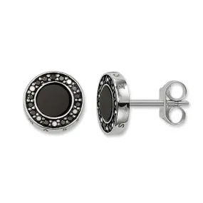 Thomas Sabo Sterling Silver Black CZ Stud Earrings