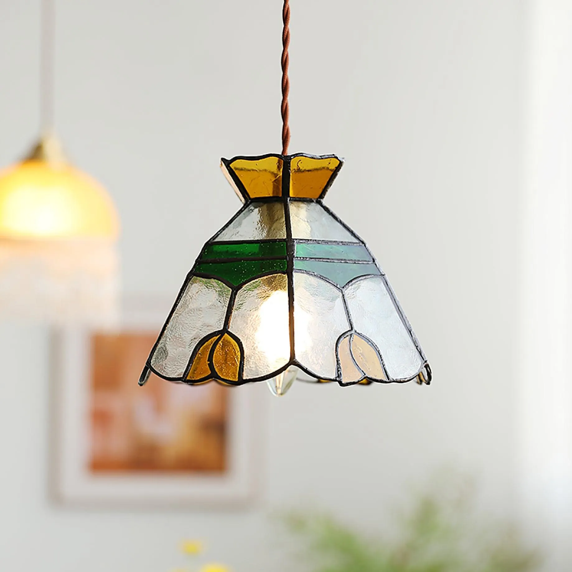 Tiffany Stained Pendant Lamp