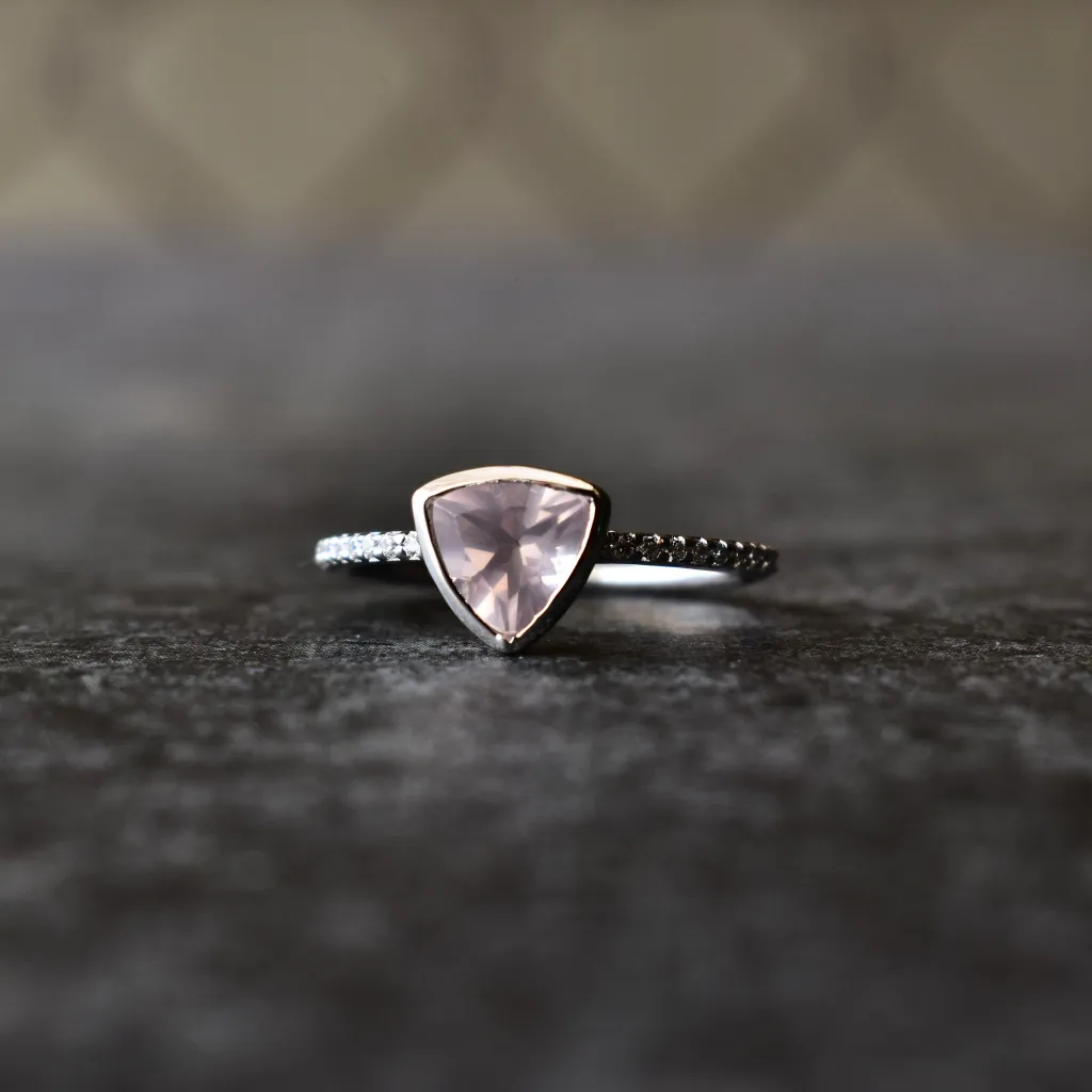 Trillion Tango - Rose Quartz Ring