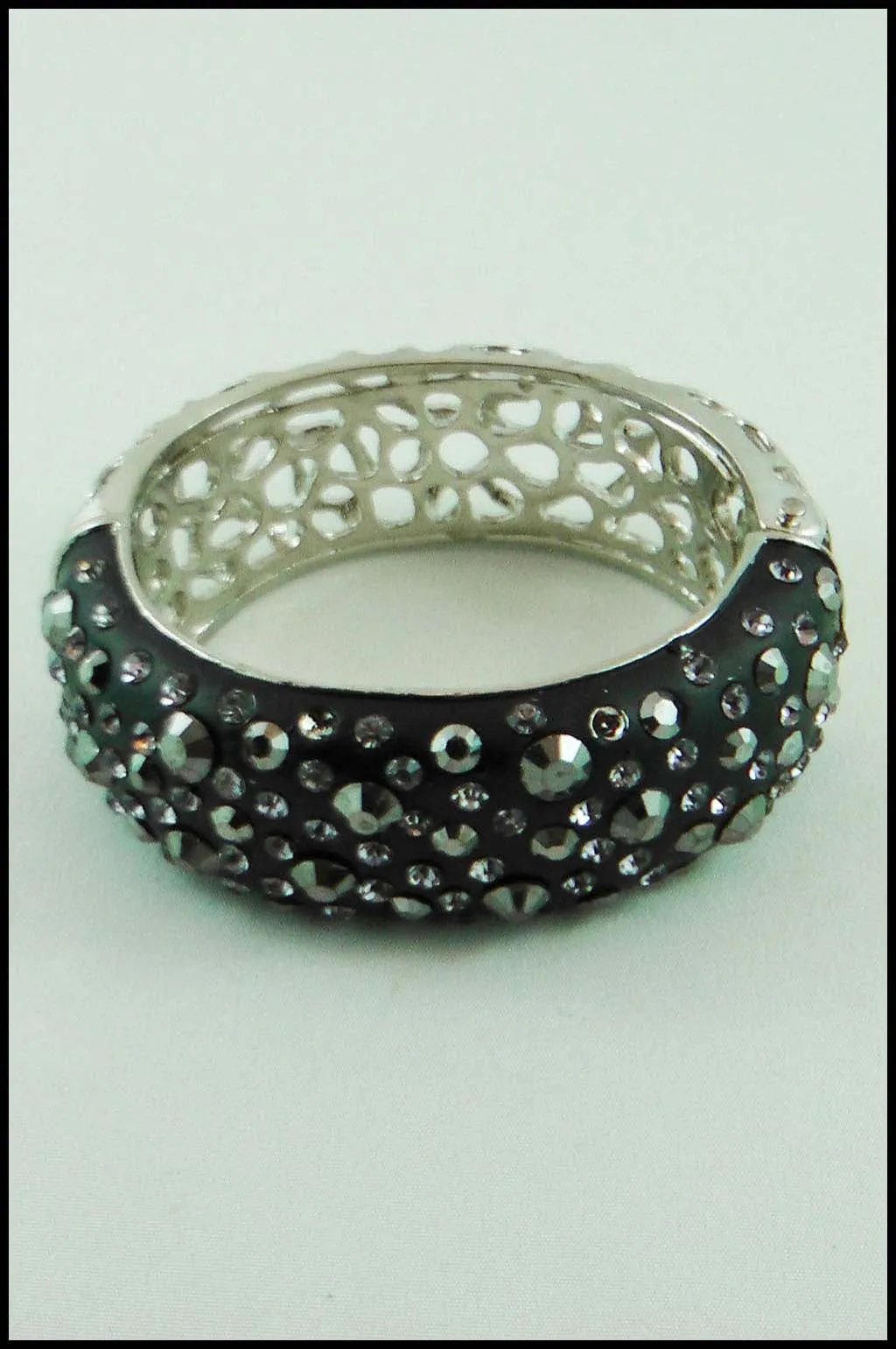 Two-Sided Rhinestone Studded Bracelet