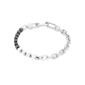 Unisex bracelet Fusion link chain white