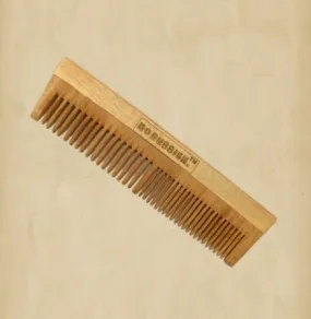 Unisex Neem Wooden Comb (Pack of 1) | Infused with Neem and Tulsi