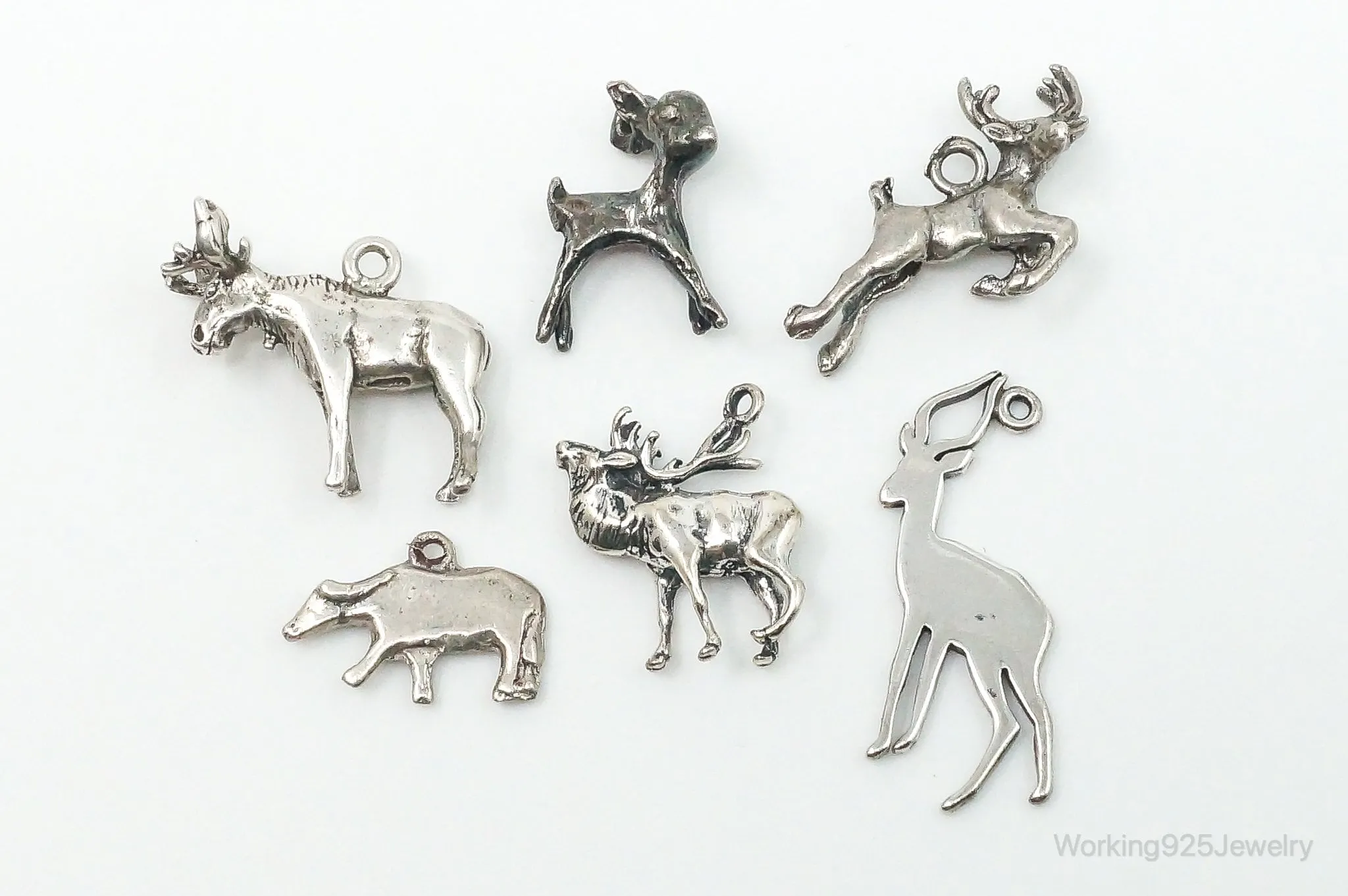 Vintage Antique Wildlife Wilderness Sterling Silver Charms Lot