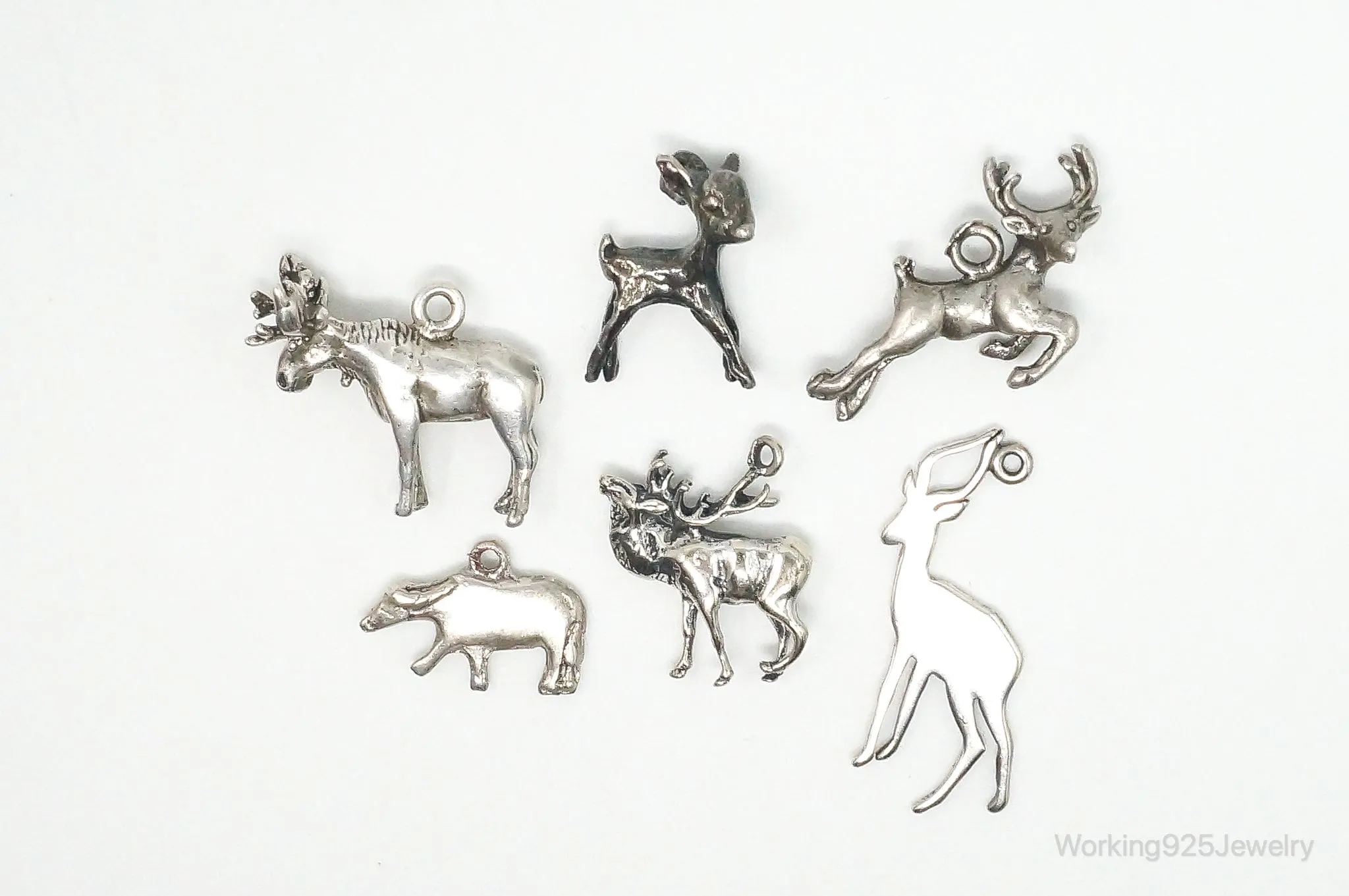 Vintage Antique Wildlife Wilderness Sterling Silver Charms Lot