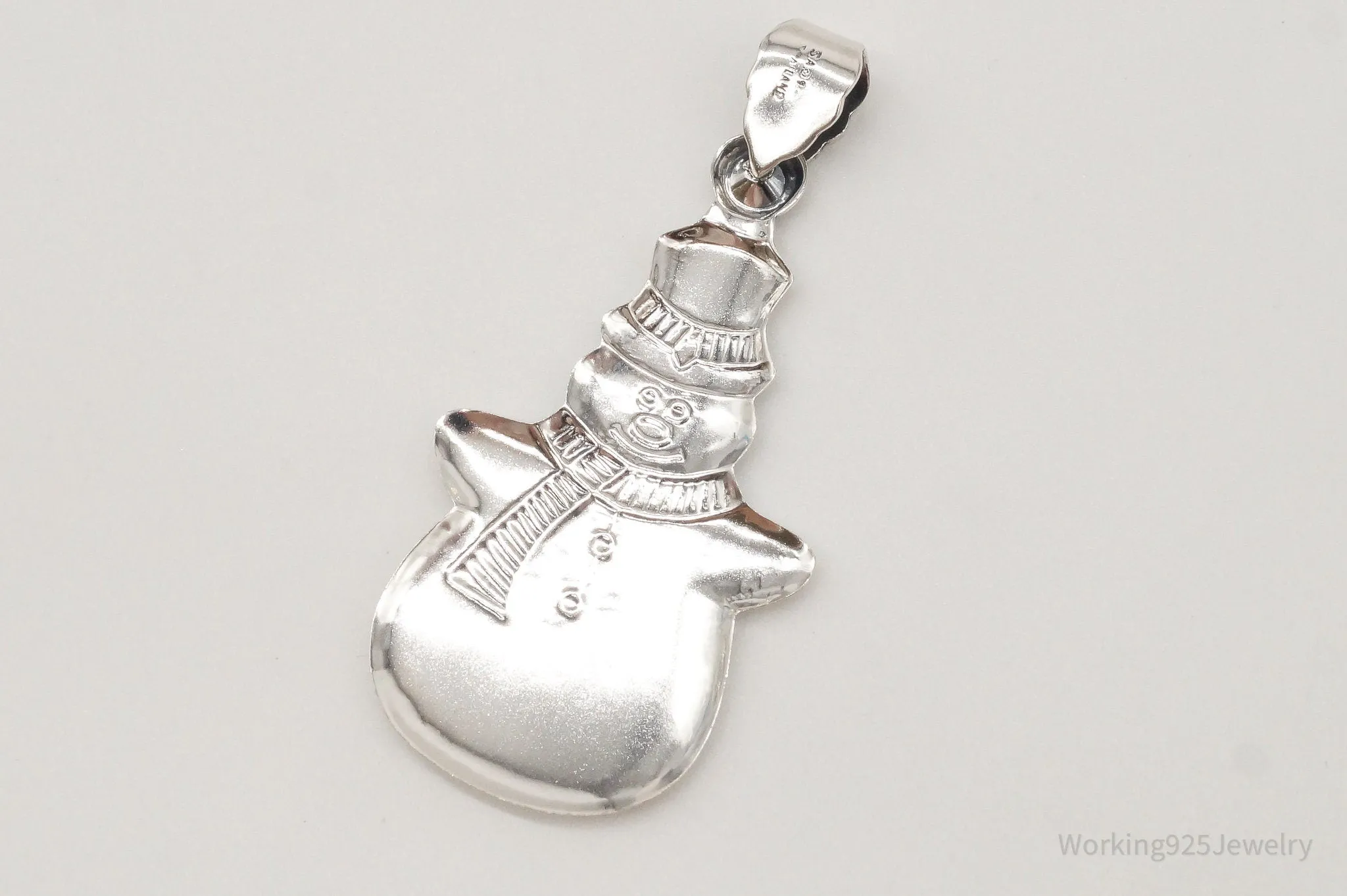 Vintage Frosty The Snowman Sterling Silver Pendant