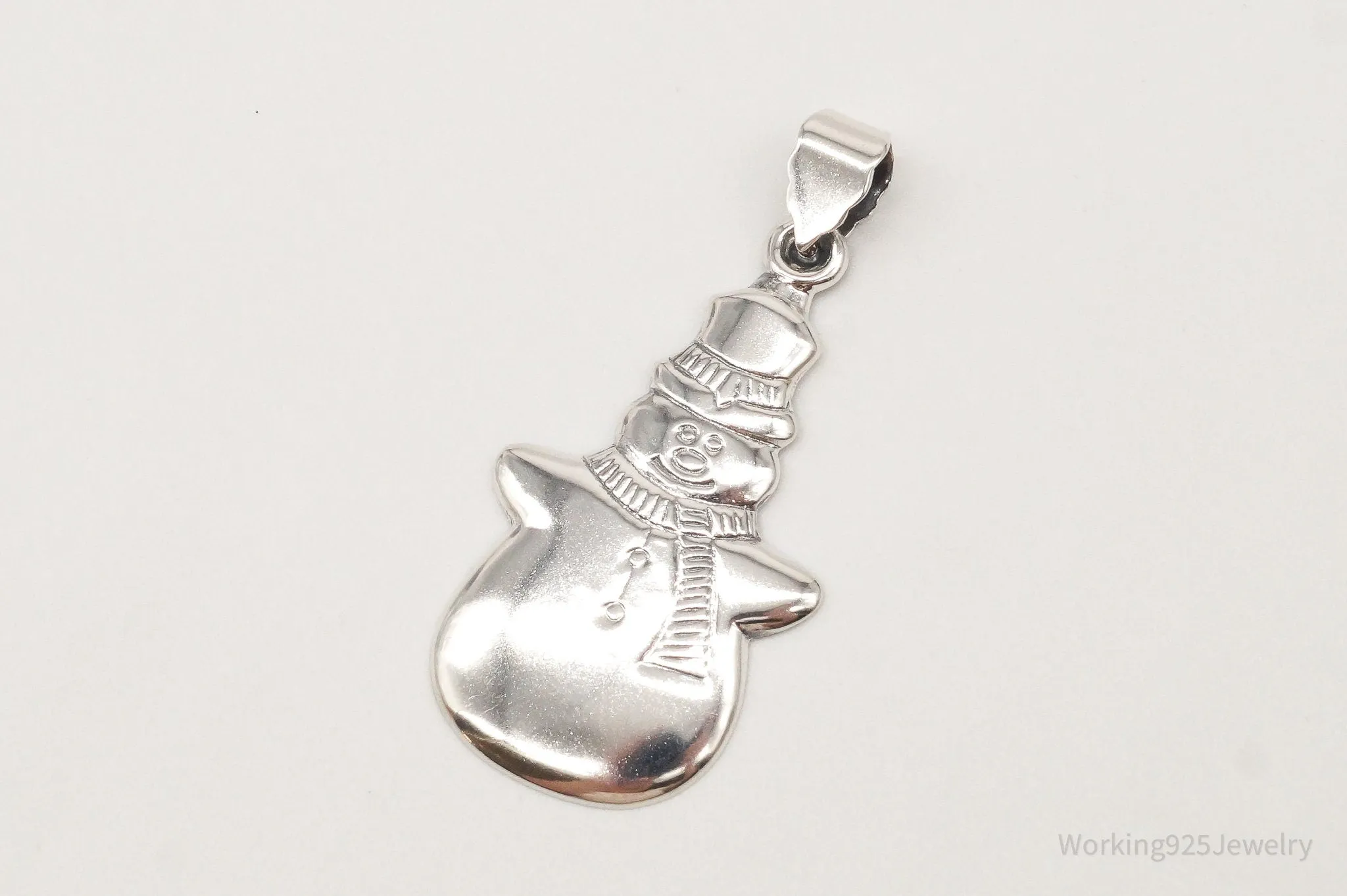 Vintage Frosty The Snowman Sterling Silver Pendant