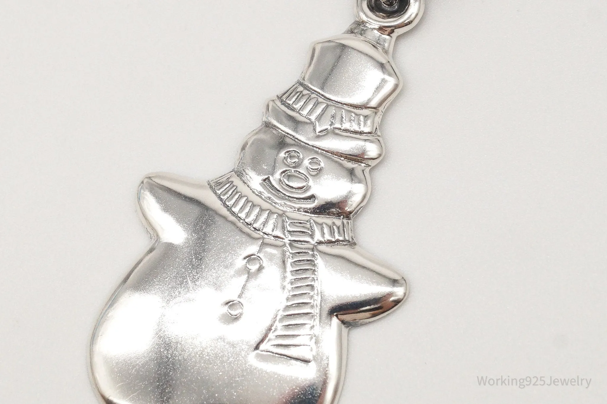 Vintage Frosty The Snowman Sterling Silver Pendant