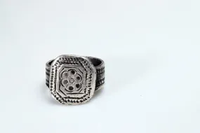 Vintage Silver Octagon Ring from Oman