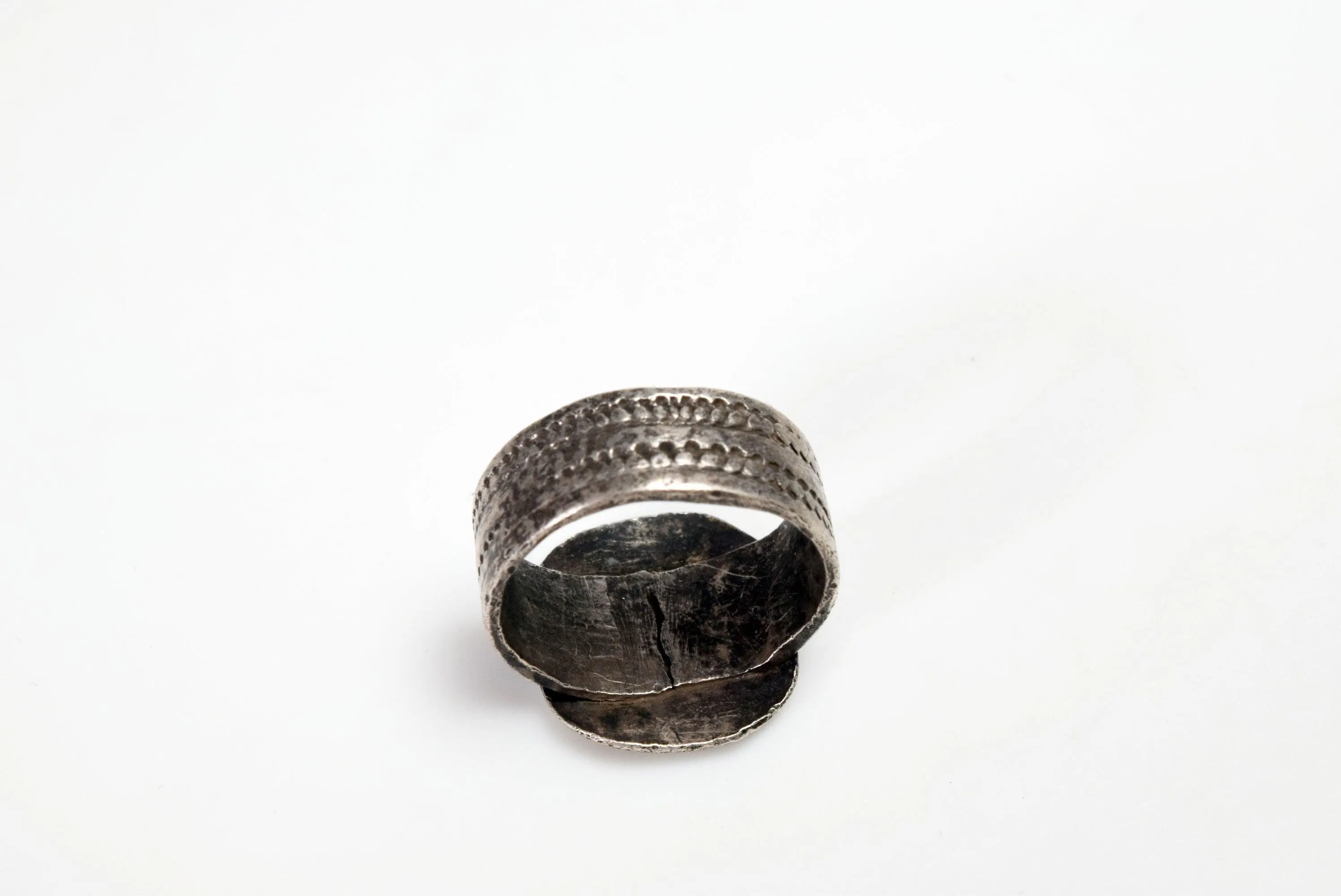 Vintage Silver Octagon Ring from Oman