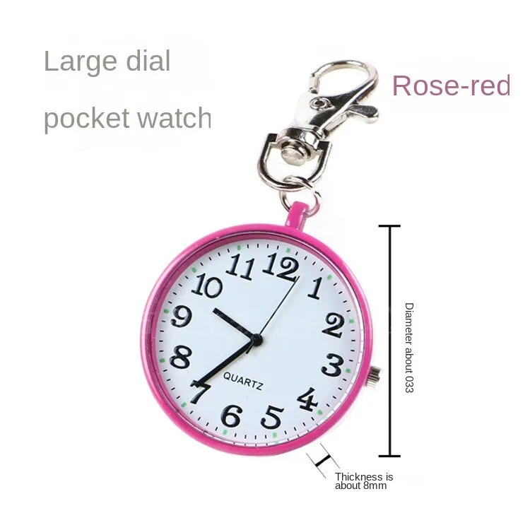 Watch Big Word Big Dial Elderly Children Men's Pocket Watch Pocket Watch Keychain Pocket Watch Nurse's Watch