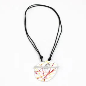 White & Red Splash Lea Pendant