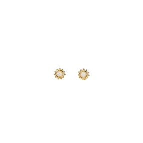 White Opal Sun Studs