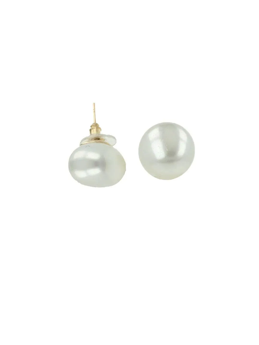 White Pearl Statement Studs