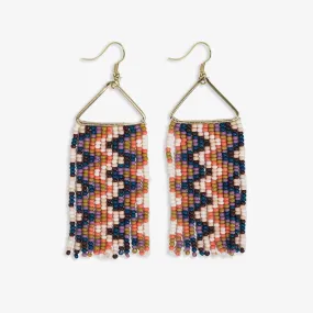 Whitney Wavy Beaded Fringe Earrings Amsterdam