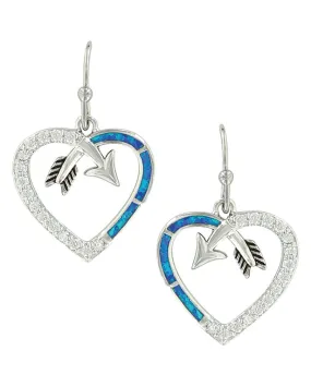 Women's Heart Arrow Earrings