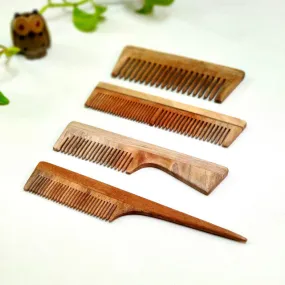 Wooden Comb | Neem Comb for Hair | Set of 4